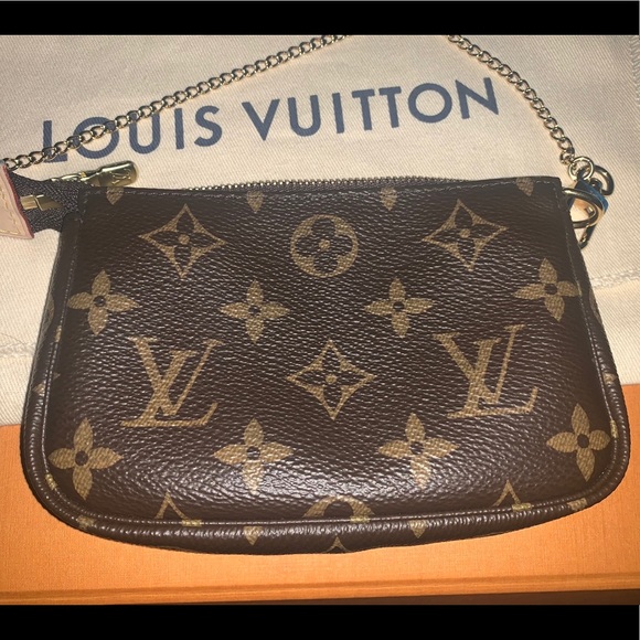 Authentic LOUIS VUITTON Monogram Mini Pochette Bag - Picture 4 of 10